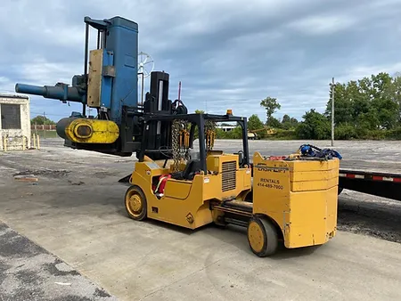 Loading decommissioned equipment with forklift