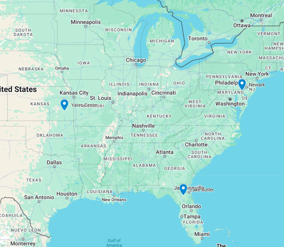 Locations Map
